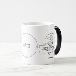 Create Your Own Elegant Black & White Libra Zodiac Magic Mug