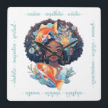 Create Your Own Elegant Black & White Pisces Square Wall Clock<br><div class="desc">This wall clock features enchanting artwork that you can customize to personalize for your use to decorate your home or sacred space with that special touch. They also make great gifts for friends, family & your sister witches. Inspired by a desire to help others express themselves: their moods, thoughts, feelings,...</div>