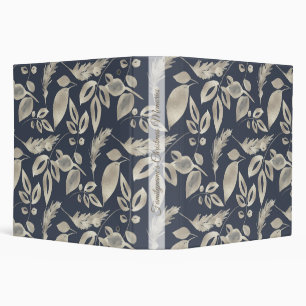 Create Your Own Elegant Blue & Gold Foliage Binder