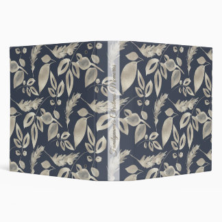 Create Your Own Elegant Blue & Gold Foliage Binder