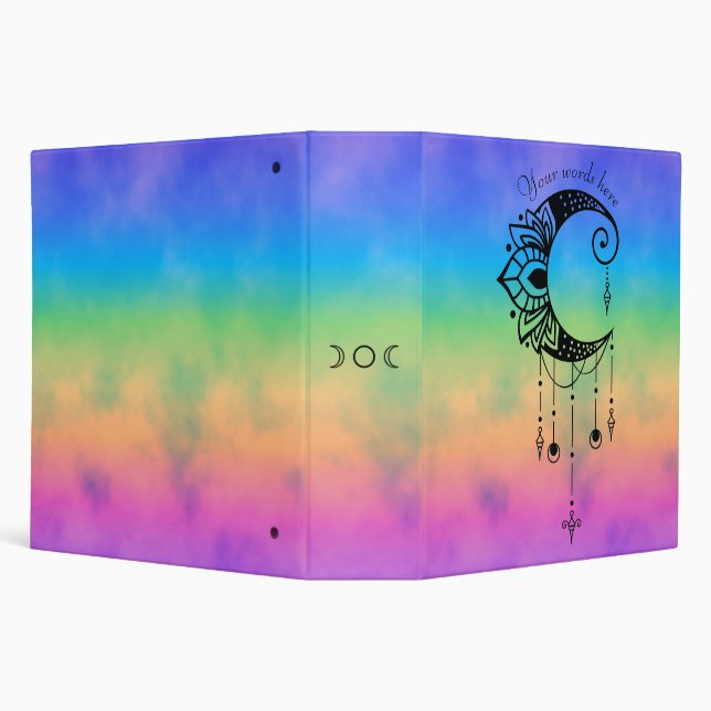 Create Your Own Elegant Boho Moon Silhouette Binder (Background)