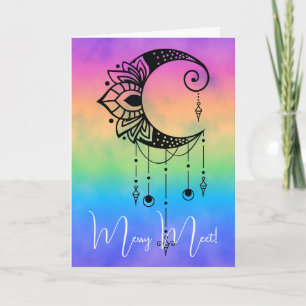 Create Your Own Elegant Boho Moon Silhouette Card