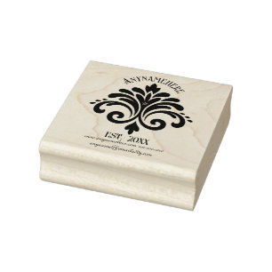 Create Your Own Elegant Calligraphy Fleur De Lis Rubber Stamp
