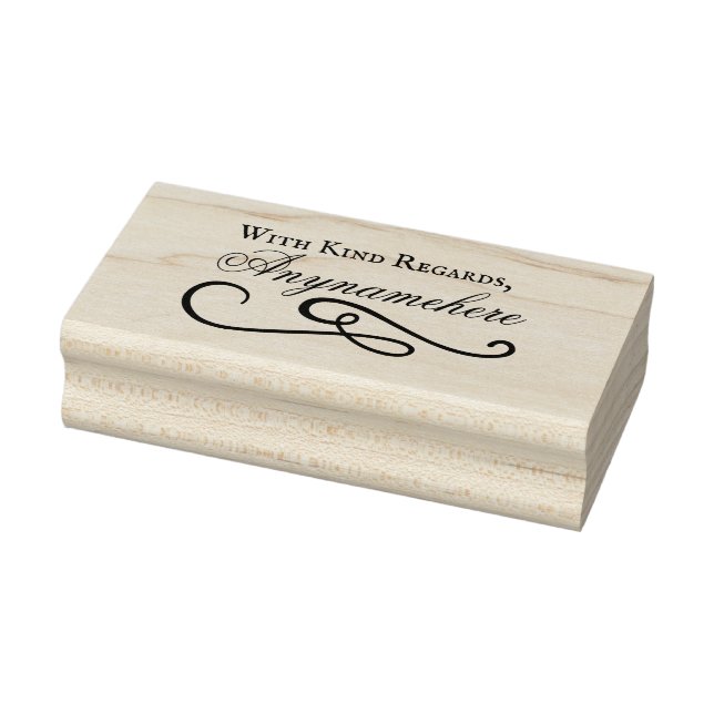 Create Your Own Elegant Calligraphy Ornament Rubber Stamp (Stamp)