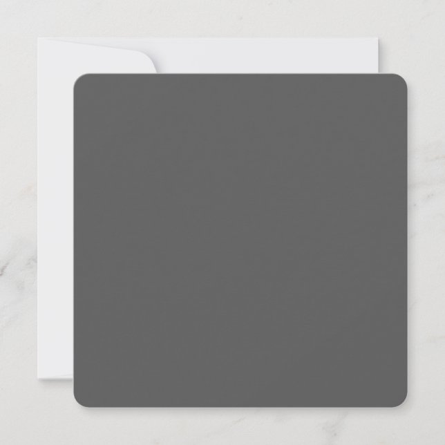 Create Your Own elegant dark grey Card (Front)