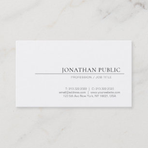 Create Your Own Elegant Design Minimalistic Plain Business Card