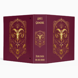 Create Your Own Elegant Gold Art Deco Aries Binder