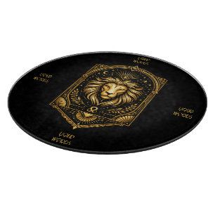 Create Your Own Elegant Gold Art Deco Leo Cutting Board