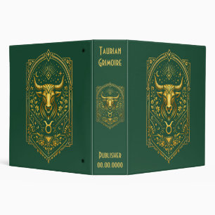 Create Your Own Elegant Gold Art Deco Taurus Binder