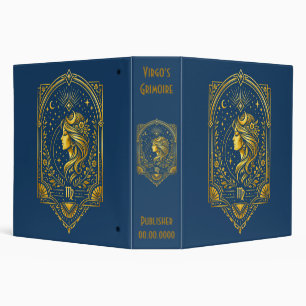 Create Your Own Elegant Gold Art Deco Virgo Binder