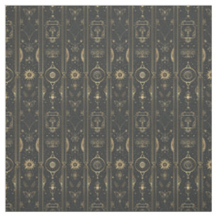 Create Your Own Elegant Gold Mystical Stripes Fabric