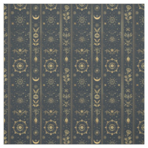 Create Your Own Elegant Gold Nature Magic Stripes Fabric
