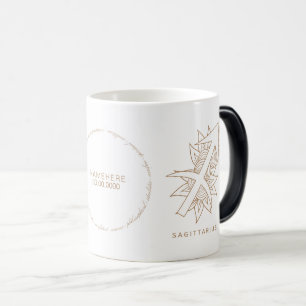 Create Your Own Elegant Gold & White Sagittarius Magic Mug