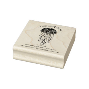 Create Your Own Elegant Jellyfish Sealife Rubber Stamp