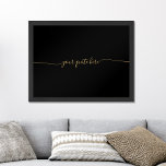 Create Your Own Elegant Minimalist Custom Quote Poster<br><div class="desc">Create your own custom quote wall art featuring your favourite inspirational saying,  song lyric,  bible verse or personalized text in minimalist script typography.</div>
