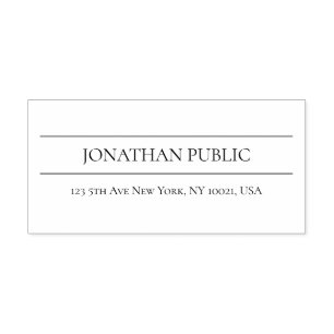 Create Your Own Elegant Minimalist Return Address Self-inking Stamp