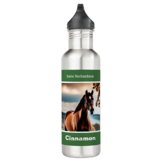 Create Your Own Elegant Personalized Horse Photo 710 Ml Water Bottle