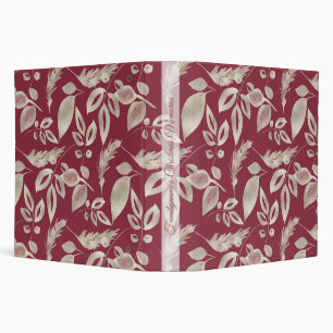 Create Your Own Elegant Red & Gold Foliage Binder
