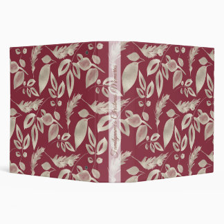 Create Your Own Elegant Red & Gold Foliage Binder