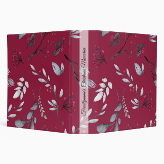 Create Your Own Elegant Red & Grey Foliage Binder