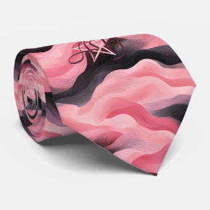 Create Your Own Elegant Rosy Pink Ombre Waves Tie