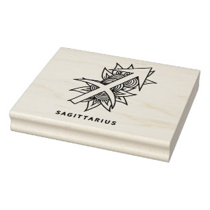 Create Your Own Elegant Sagittarius Zodiac Rubber Stamp