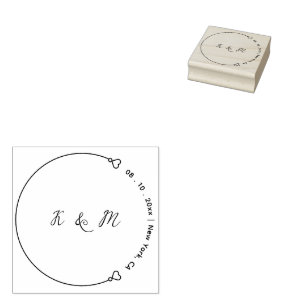 Create your Own   Elegant Save The Date Wedding Rubber Stamp