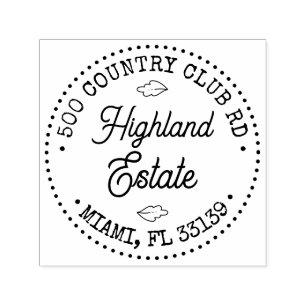 Create Your Own Elegant Script Address Self-inking Stamp
