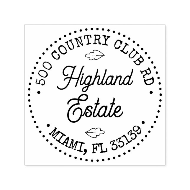 Create Your Own Elegant Script Address Self-inking Stamp (Design)