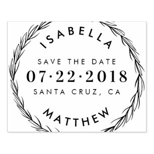 Create Your Own Elegant Wedding Save The Date Rubber Stamp
