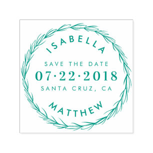 Create Your Own Elegant Wedding Save The Date Self-inking Stamp