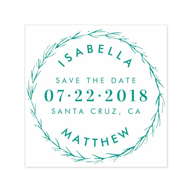 Create Your Own Elegant Wedding Save The Date Self-inking Stamp (Design)