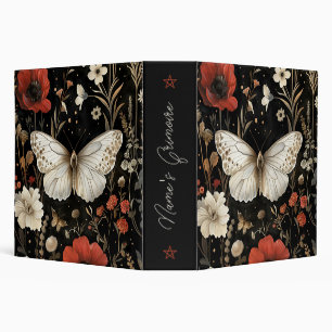 Create Your Own Elegant White Butterfly Floral Binder