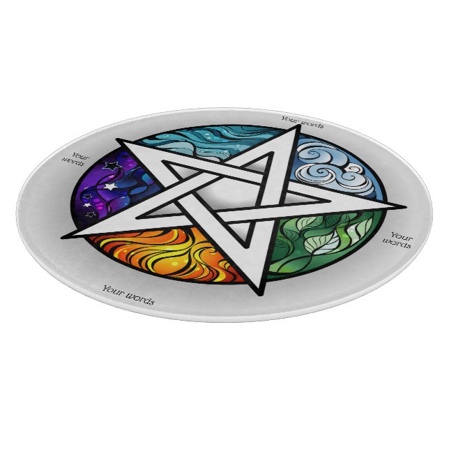 Create Your Own Elemental Pentacle Cutting Board (Corner)