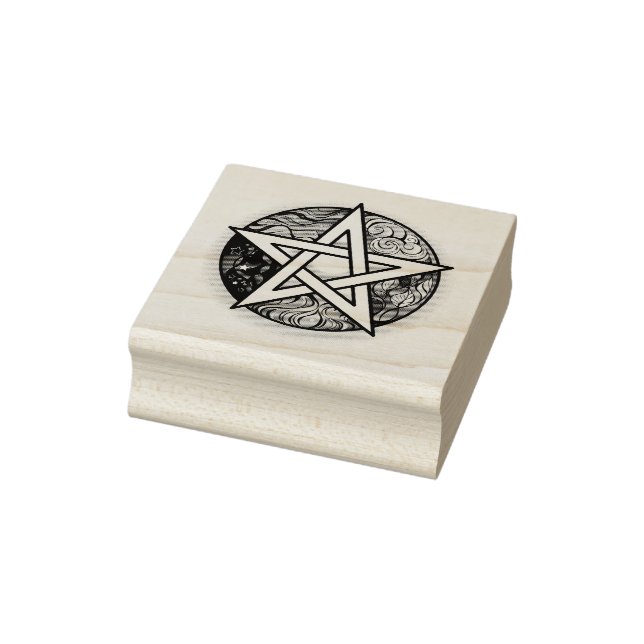 Create Your Own Elemental Pentacle Rubber Stamp (Stamp)