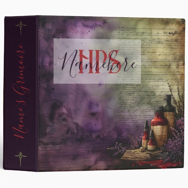 Create Your Own Elixir Bottles Apothecary Binder (Front/Spine)
