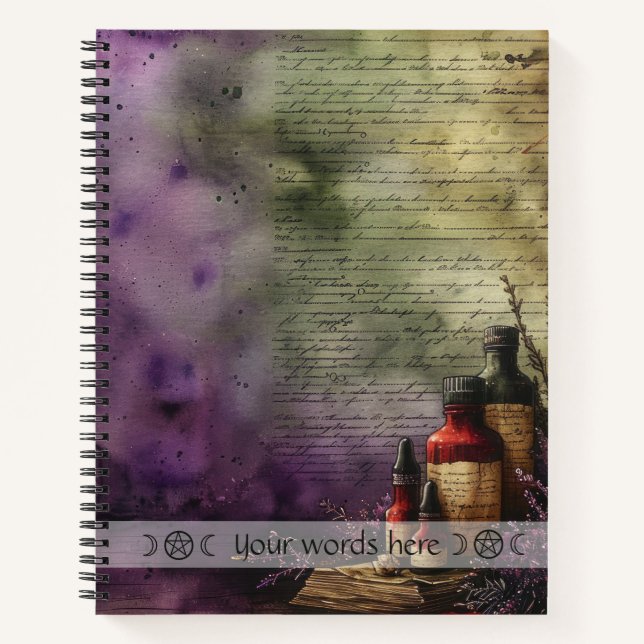 Create Your Own Elixir Bottles Apothecary Notebook (Front)
