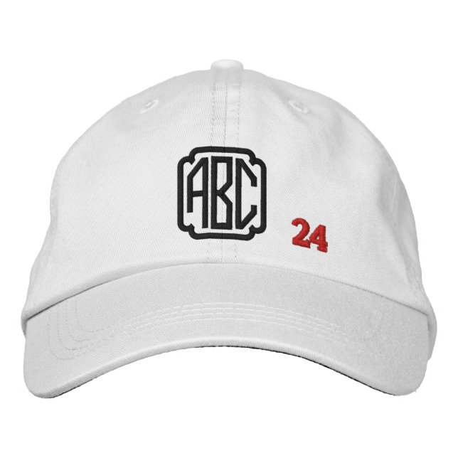Create Your Own Embroidered Custom Monogram V24 Embroidered Hat (Front)