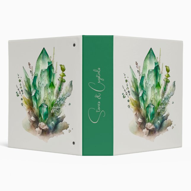 Create Your Own Emerald Green Crystals Binder (Background)