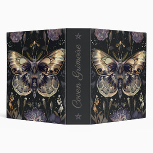 Create Your Own Enchanted Golden Sage Moth Floral Binder