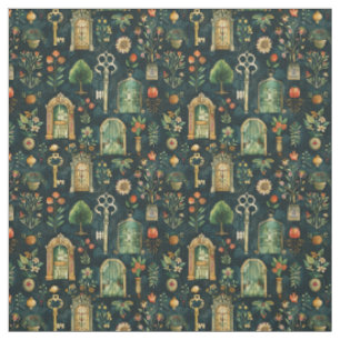 Create Your Own Enchanting Garden Doors Teal Fabric