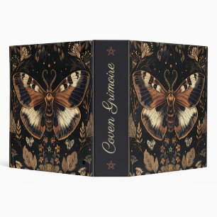 Create Your Own Ethereal Copper Ivory Moth Floral Binder