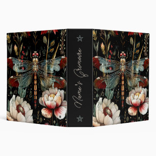 Create Your Own Ethereal Teal Red Dragonfly Garden Binder