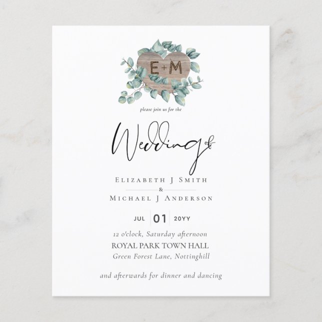 Create Your Own Eucalyptus Greenery Budget Wedding (Front)