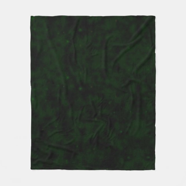 Create Your Own - Extra Dark Grunge Texture Green Fleece Blanket (Front)