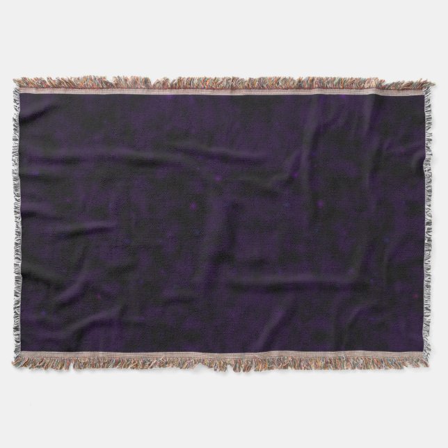 Create Your Own - Extra Dark Grunge Texture Purple Throw Blanket (Front)