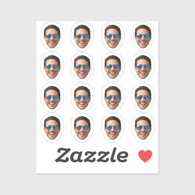 Create Your Own Face Stickers, Personalized Photo  (Sheet)