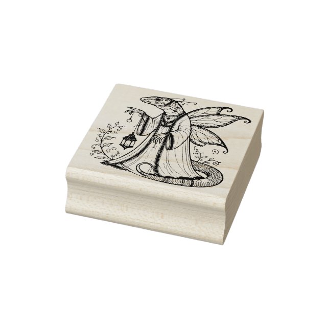 Create Your Own Fairy Lizard Guide Rubber Stamp (Stamp)