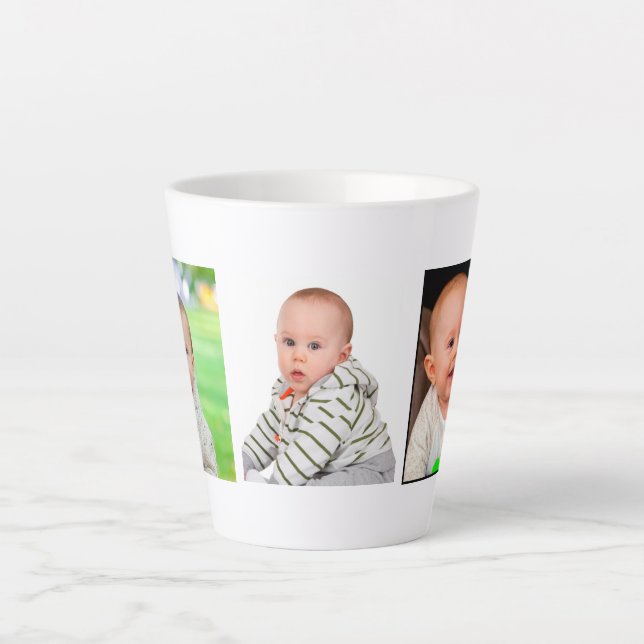 Create Your Own Family Baby Photo Latte Mug (Front)