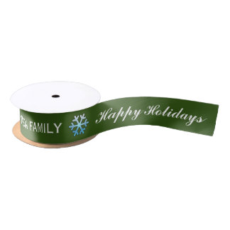 Create Your Own Family Christmas Personalized Satin Ribbon